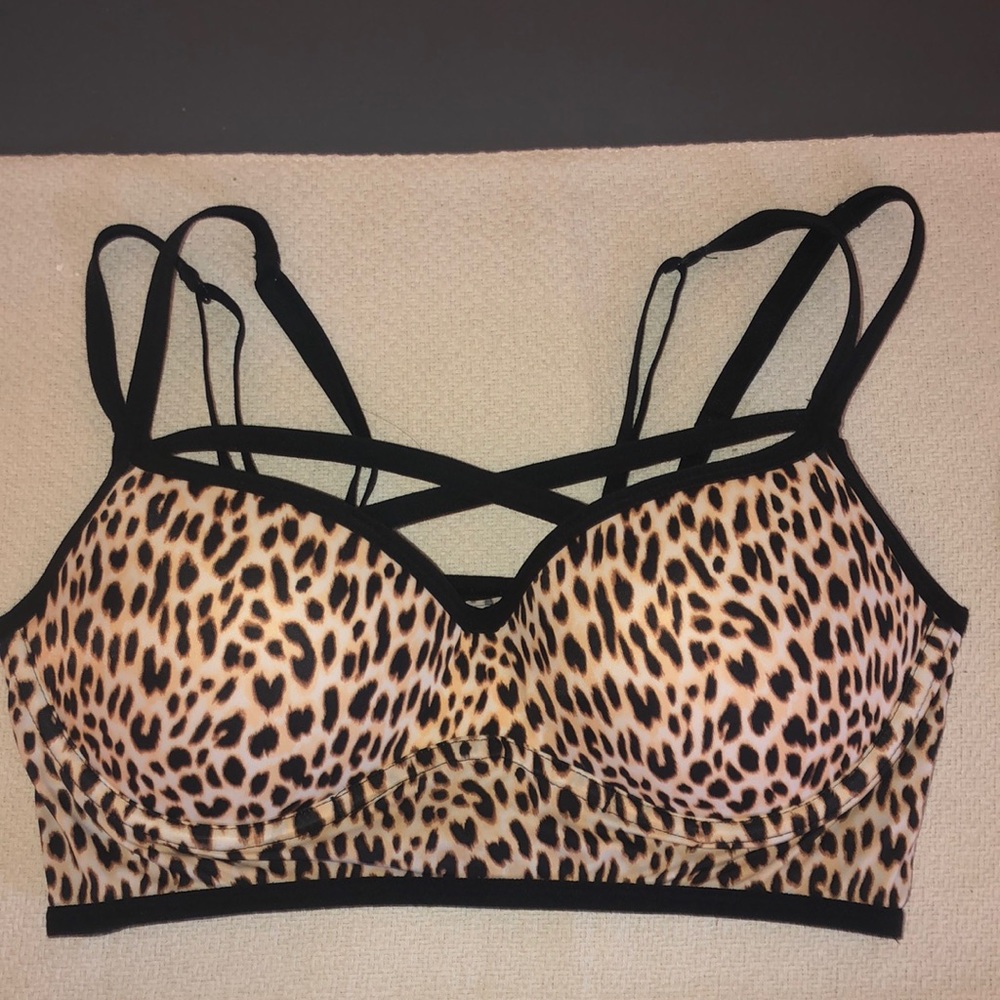PINK! criss-cross front bralette